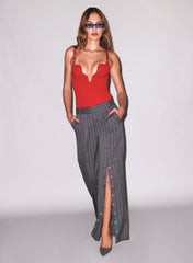 Undo Me Tailored Trousers Snap Button Leg Show