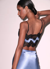 Silk and Lace Bandeau Top Luxe Evening Wear