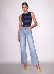 Sheer Striped Bodysuit Romantic Lingerie