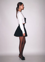 Flared Knit Mini Skirt