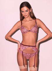 Lily Embroidery Plunge Demi Bra Elegant Lingerie