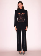 Tailored Trouser with Zipper Split Hem