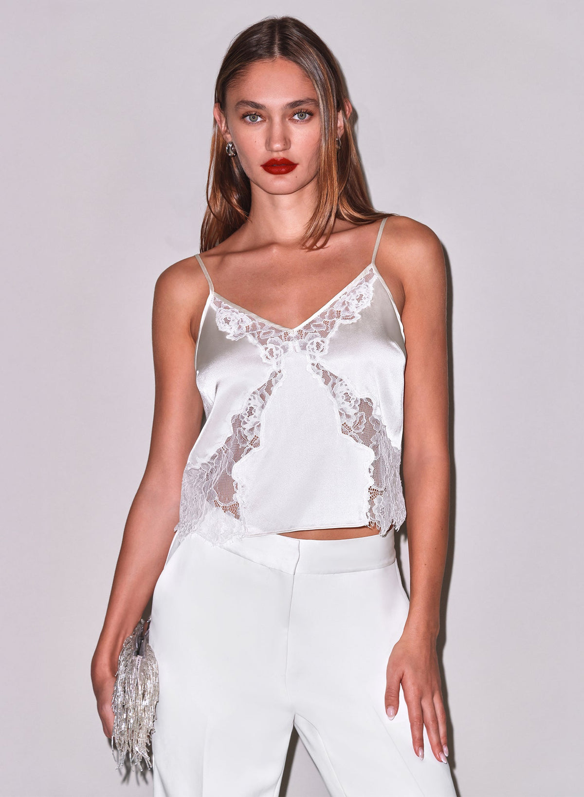 Juliet Lace Silk Cami Luxe Lace Panels