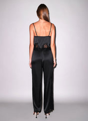 Silk Lace Lounge Pants Elegant Comfort