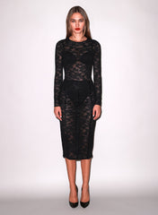 Stretch Lace Pencil Skirt Elegant and Flattering