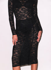 Stretch Lace Pencil Skirt Elegant and Flattering