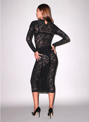Stretch Lace Pencil Skirt Elegant and Flattering