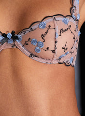 Romantic Rose Embroidery Balconette