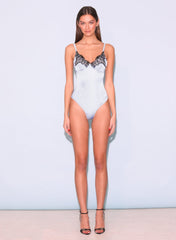 Lace Silk Bodysuit Romantic Elegance