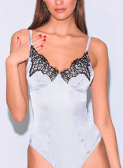 Lace Silk Bodysuit Romantic Elegance