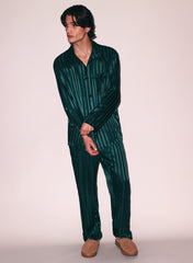 Silk Jacquard Pajama Top Relaxed Drop Shoulder