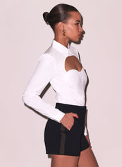 Bella Shirt Sweetheart Neckline Cutout Detail