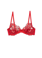 Rouge Lace Embroidery Demi Bra