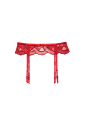 Embroidered Lace Garter Belt Sheer Tulle Romance