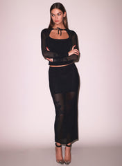 Lace Pointelle Top with Tie Detail