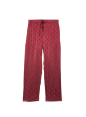 Luxe Silk Pajama Pants with Monogram Print