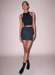 Strappy Ribbed Tank with Cutout Back