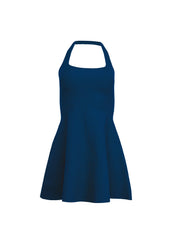 Flared Halter Dress with Open Back