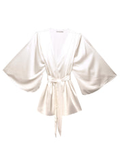 Angel Sleeve Silk Robe Luxe Loungewear