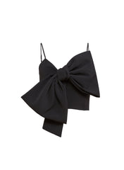 Chic Cropped Top with Oversized Bow