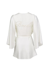 Embroidered Angel Sleeve Bridal Robe