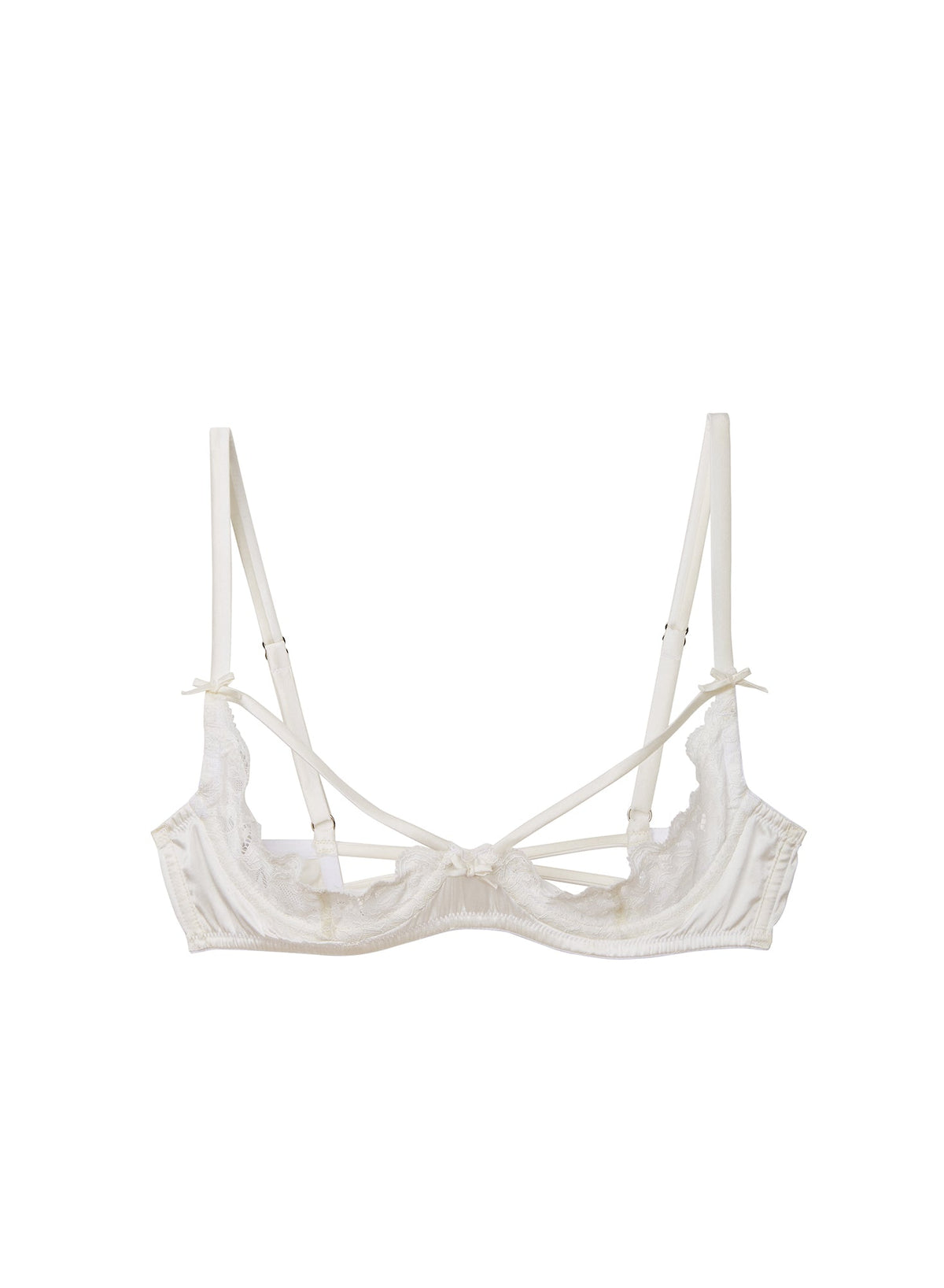 Peekaboo Lace Bra Silk Straps