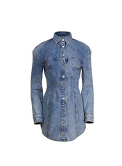 Denim Shirt Dress Casual Chic