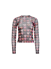 Heartbreaker Long Sleeve Mesh Top