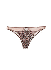 Leopard Embroidery Cheeky Panties