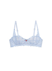 Love Lock Embroidery Balconette Bra Romantic Lingerie