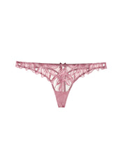 Lily Embroidery Thong Flirty Scalloped Edges