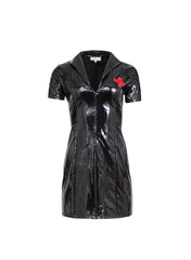 Satin Nurse Uniform Mini Dress