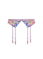 Orchid Embroidered Lace Garter Belt