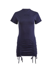 Effortless T Shirt Dress with Ruched Detail
