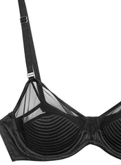 Silk Lined Bra with Top Stitch Detail